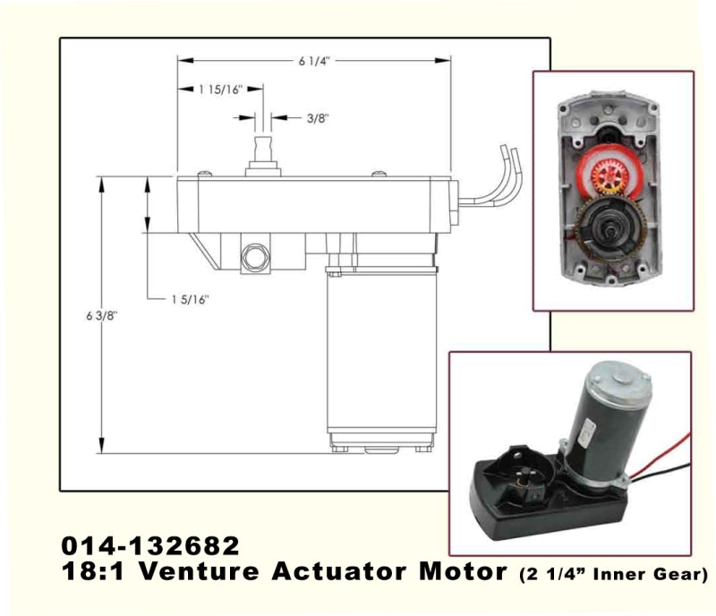 Motor 18:1 Venture Actuator 014-132682