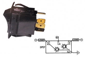 Standard Illuminated Rocker - 3 Position, On-off-on (Single Pole)