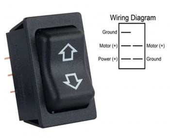 Switch Motor Slide Out High Current, Black