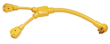 Y-Adapter 50A Straight Blade Plug w/ Two 30A Female
