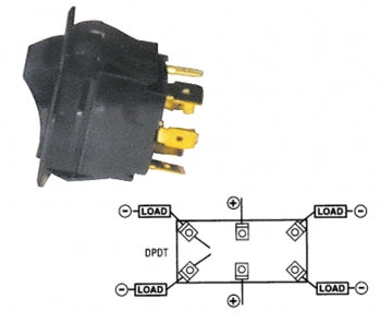 Standard Rocker - On-off-on (Double Pole)