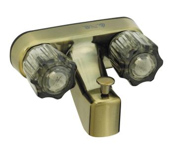 Tub/Shower Non-Metallic W/Smoke Handles Antique Brass Finish