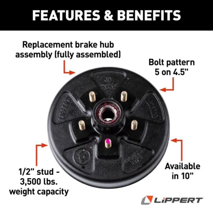 10" Brake Hub Assembly