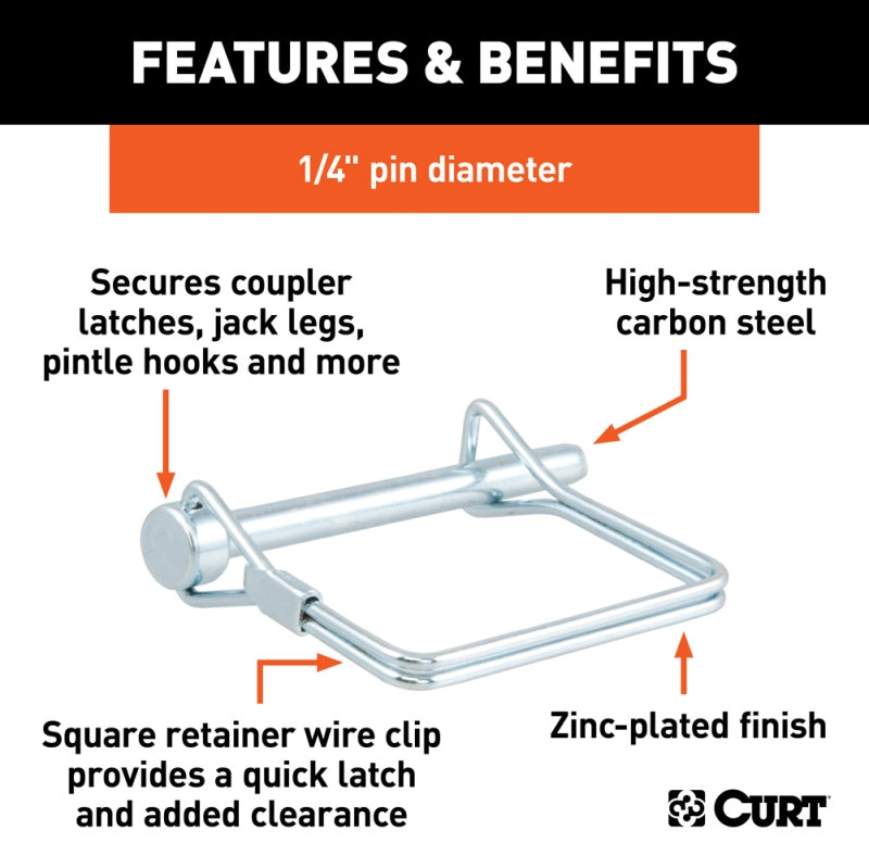 Coupler Safety Pin 1/4"