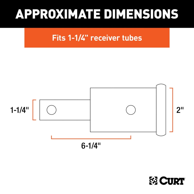 Receiver Tube Adapter - 1-1/4" - 2"