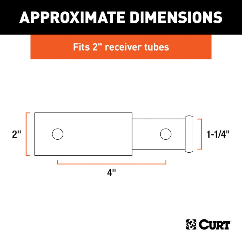 Receiver Tube Adapter - 2" to 1-1/4"