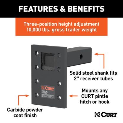 Pintle Mount 2" Shank 10,000 Lbs.