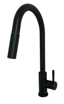 Kitchen Faucet w/ Gooseneck Spout - Black Matte