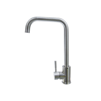 Curved Gooseneck Faucet Stainless Steel