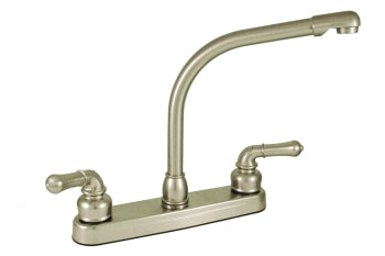 8" Non-Metallic Teapot Handles & Hi-Rise Brushed Nickel Finish