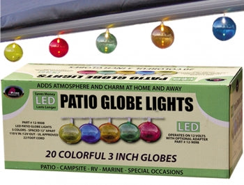 Patio Lights Multi Color Globes