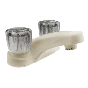Lavatory Faucet w/Smoked Acrylic Knobs - Bisque Parchment