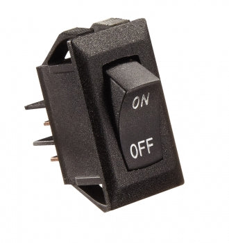 Rocker Switch, Black w/Silver Text