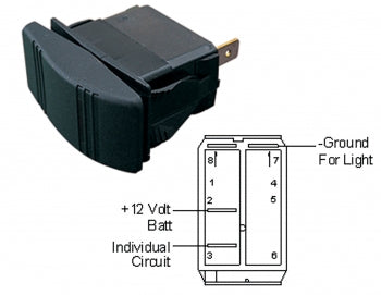 Contura Switch (SP) On/Off Illuminated