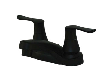 Lavatory Faucet w/ Teapot Handles - Black Matte