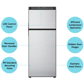 Polar 10 Dc Compressor Refrigerator - LH Door Stainless