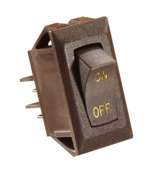 Rocker Switch Brown w/Gold Text