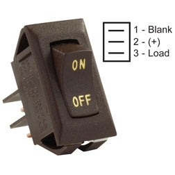 Labeled On/off Switch Brown