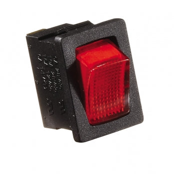 Rocker Switch On/Off Illuminated Black/Red