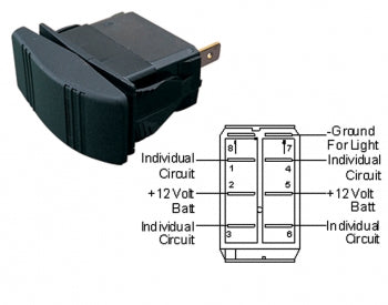 Contura Switch (DP) On-Off-0n Illuminated