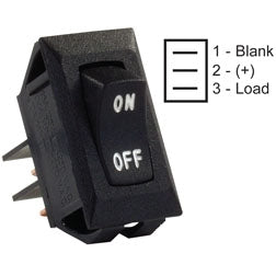 Labeled On/Off Switch Black