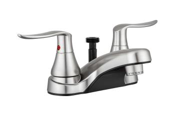Elegant Lavatory Faucet w/ Diverter - Brushed Satin Nickel